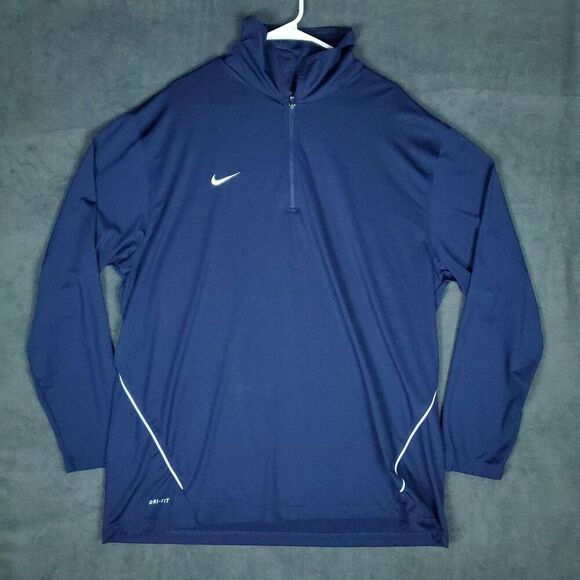 Nike 1/4 Zip Team Warm Up Jacket Men's Size XL Navy Blue 359749-420 - Picture 1 of 15